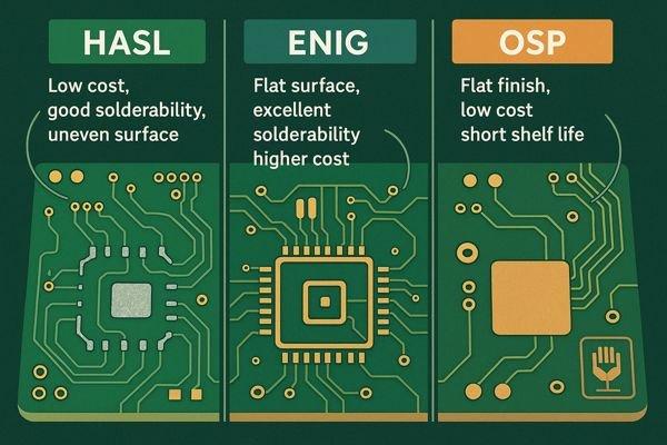 HASL vs Enig vs OSP