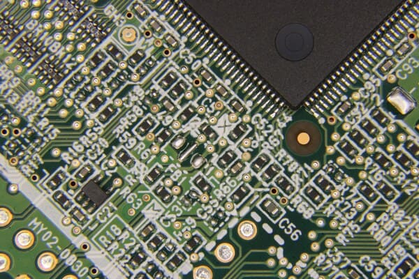 PCB上のフィデューシャルマークの外観