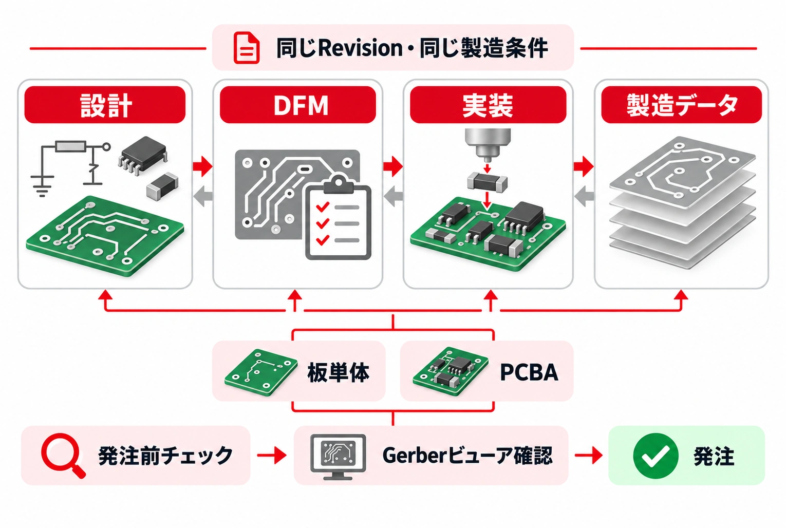 小ロット基板試作前チェック全体像
