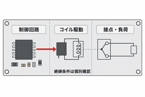 リレー基板の回路領域分け概念図